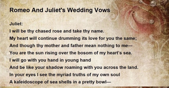 Romeo and juliet wedding vows