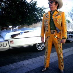 The simpson character in a rhinestone suit