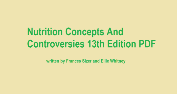 Nutrition concepts and controversies 14th edition